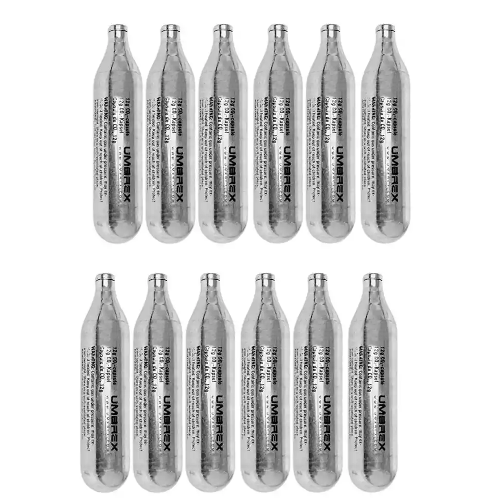 Set X 12 Pipetas Co2 Gas Tanque Capsula Cilindro