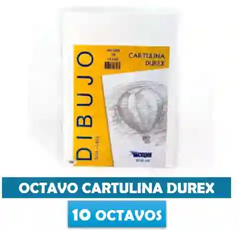 Cartulina Durex Octavo X 10 Und - 180 Gr