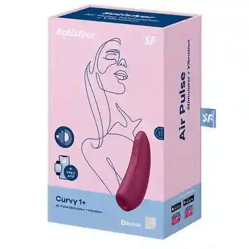Succionador De Clitoris Satisfyer Curvy 1+ Vinotinto
