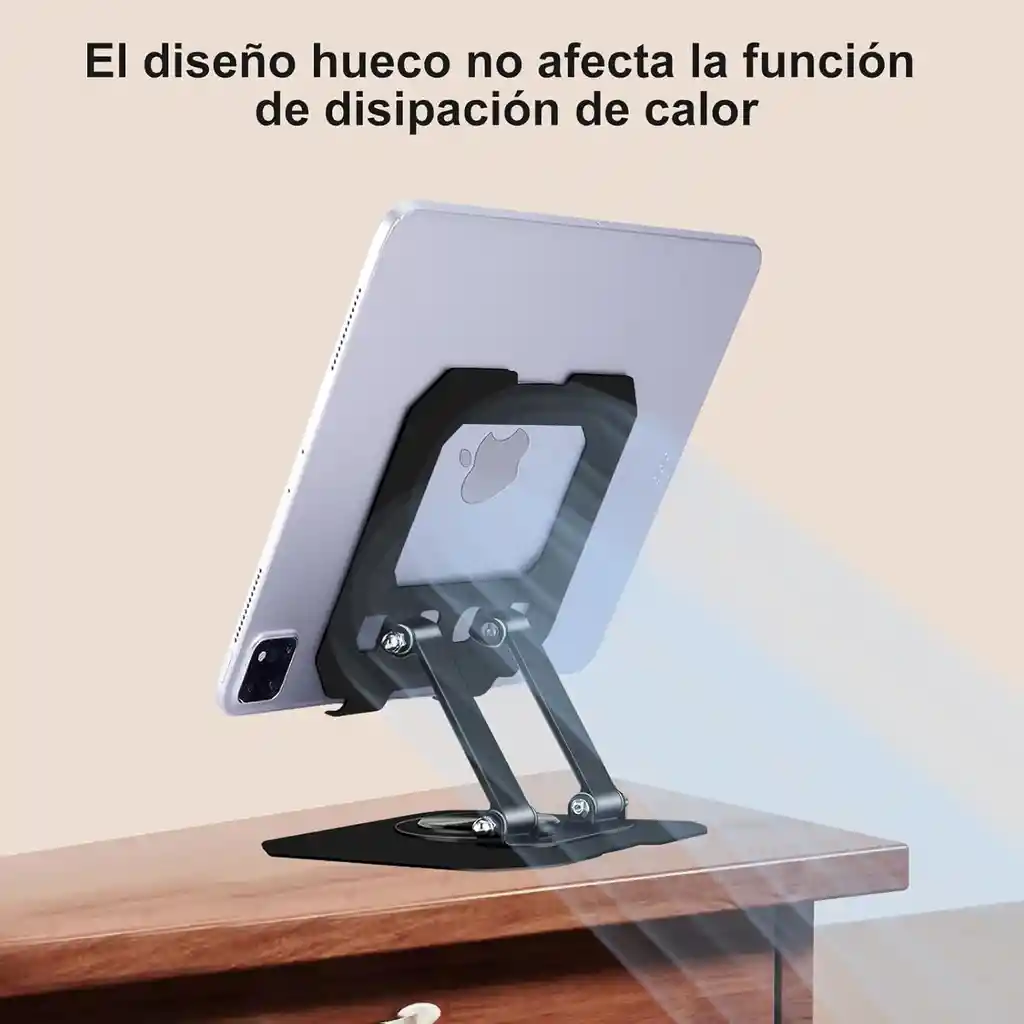 Soporte Para Celular, Tablet, Ipad Y Iphone Con Giro De 360° Color Gris