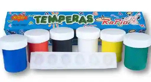Caja De Temperas Rapid X 6 Unidades
