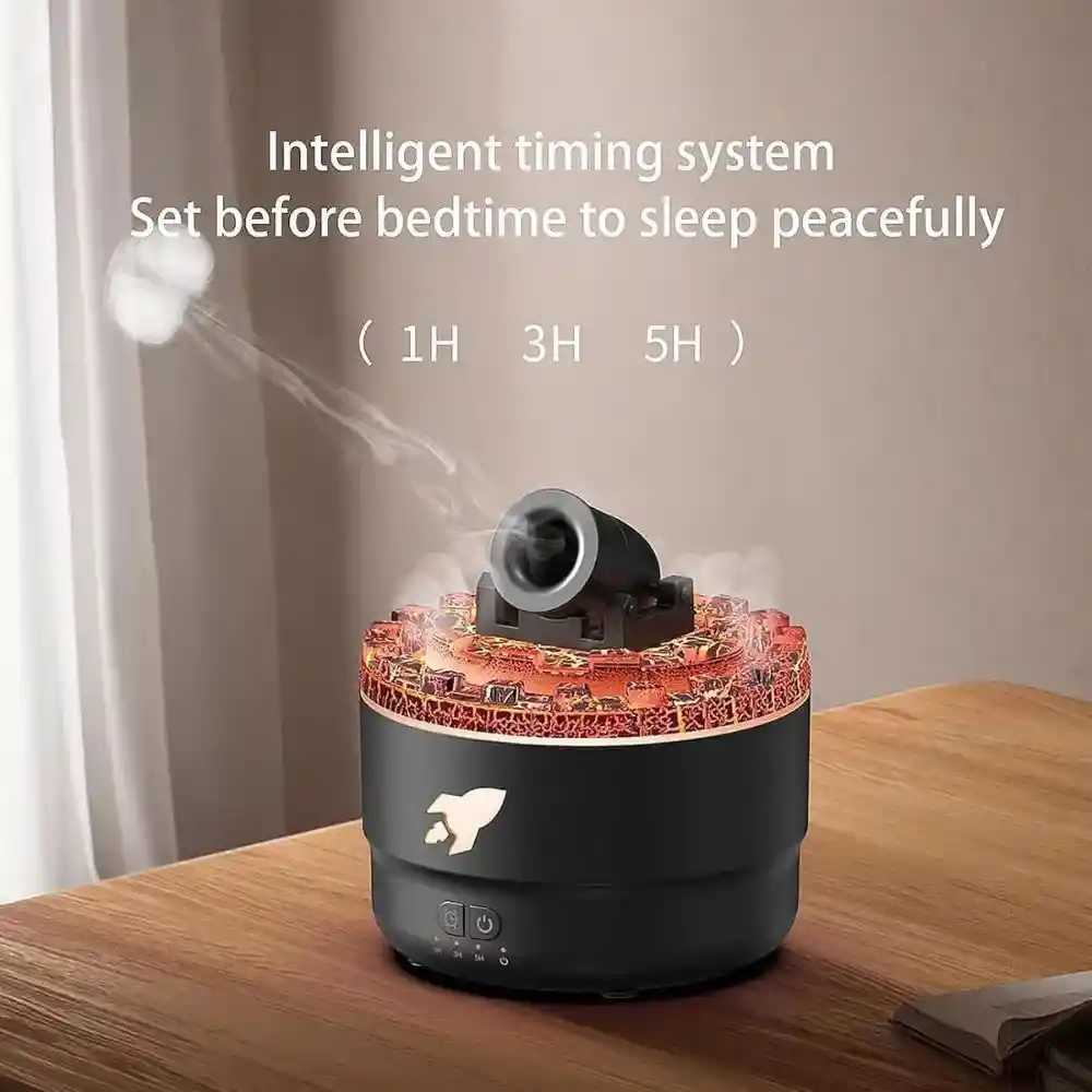 Humidificador Difusor De Aromas Cañon 280ml Ultrasonido 7led