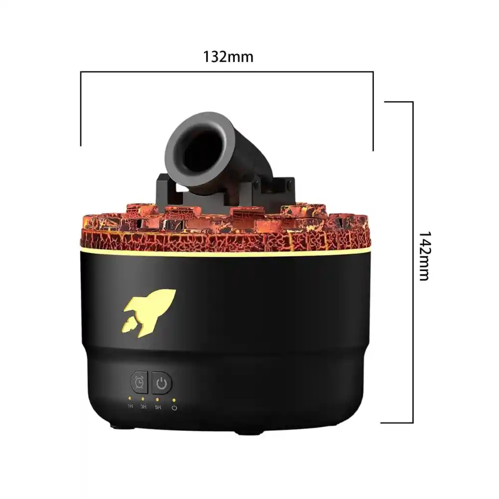 Humidificador Difusor De Aromas Cañon 280ml Ultrasonido 7led