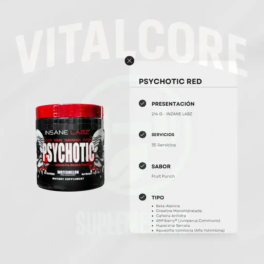 Psychotic Rojo 35 Serv