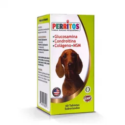 Perritos Glucosamina+condroitin+msm+colágen X60tab
