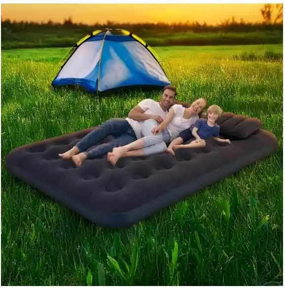 Colchón Inflable Doble Con Bomba Manual