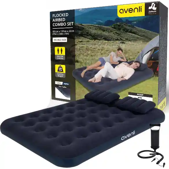 Colchón Inflable Doble Con Bomba Manual