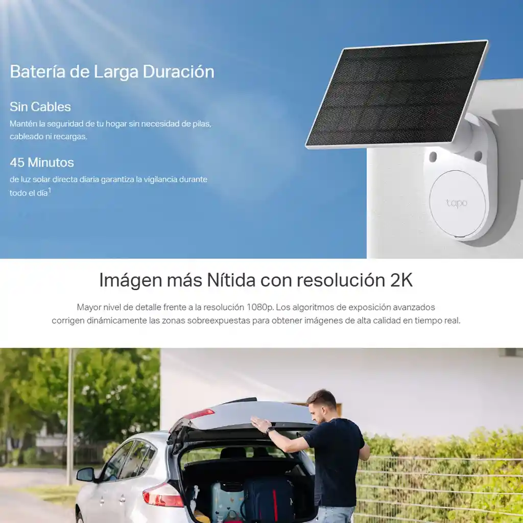 Cámara Wifi Recargable Tp-link Tapo C410 Kit Con Panel Solar