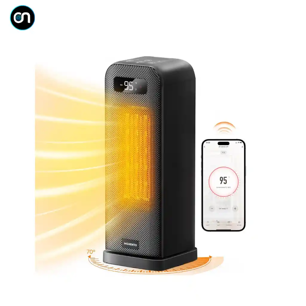 Calentador Inteligente Morento Negro Google Home, Alexa