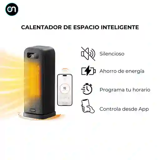 Calentador Inteligente Morento Negro Google Home, Alexa