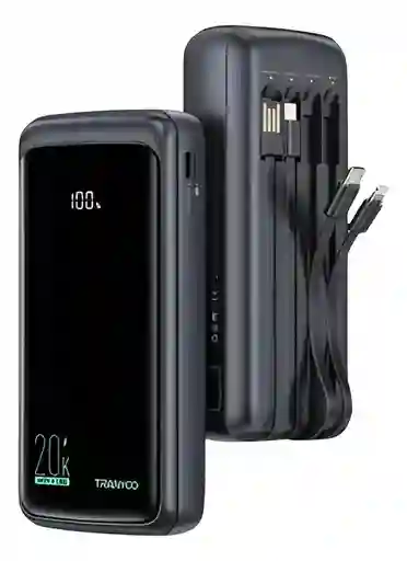 Power Bank / Banco De Carga Portatil 20.000mah Con 4 Puntas Integradas / Tranyco T-d11