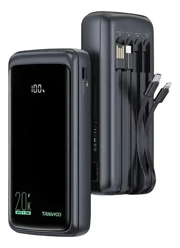Power Bank / Banco De Carga Portatil 20.000mah Con 4 Puntas Integradas / Tranyco T-d11