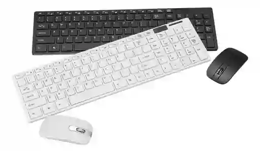 Combo Teclado Y Mouse Mini Inalámbrico Tipo Mac Slim