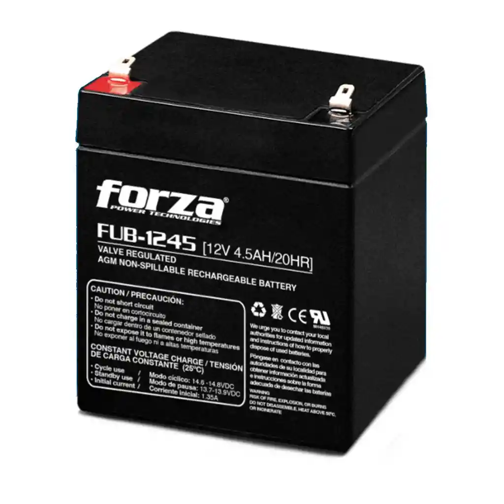 Batería Recargable 12v45ah Forza Fub-1245 Para Ups Alarmas