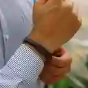Pulsera Para Hombre En Cuero Trenzado Tono Cafe A Domicilio
