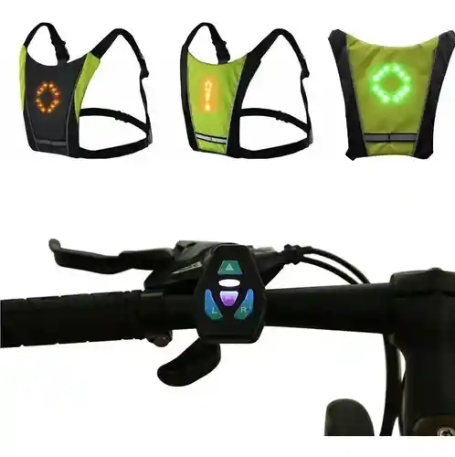 Chaleco Bicicleta Control Direccion Led