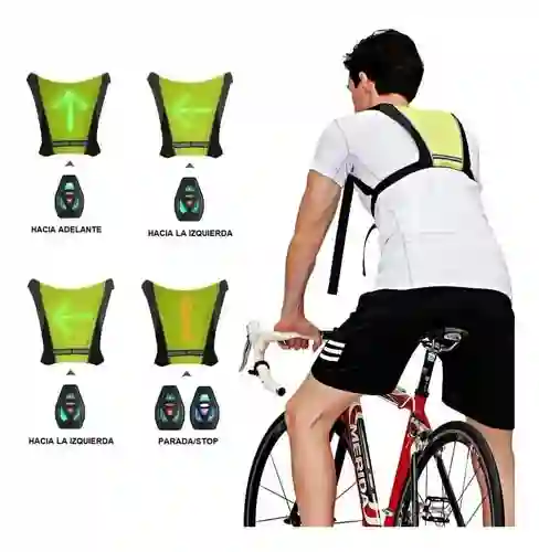 Chaleco Bicicleta Control Direccion Led