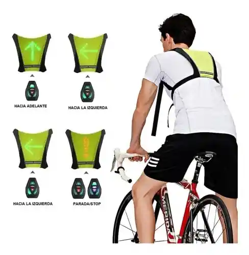 Chaleco Bicicleta Control Direccion Led