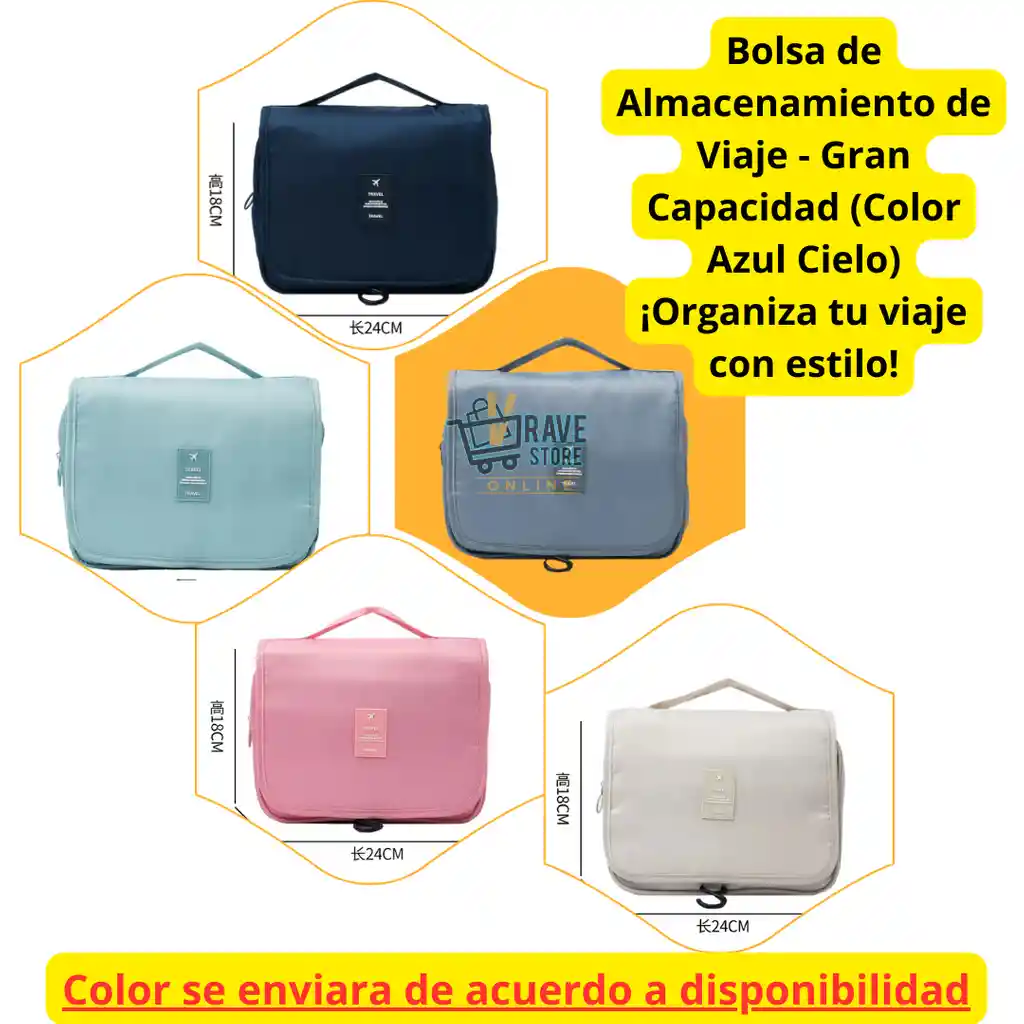 Organizador De Cosméticos Para Viaje Color Beige O Verde Claro