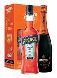Estuche De Aperitivo Aperol + Cinzano To Spritz 750ml