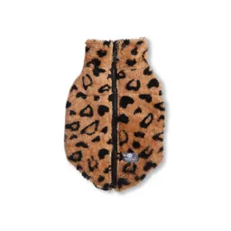 Chaleco S Cremallera Animal Print Forro Negro