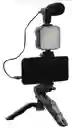 Estabilizador Celular Soporte Luz Led Micrófono Con Control