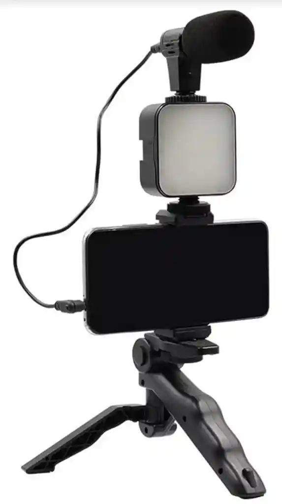 Estabilizador Celular Soporte Luz Led Micrófono Con Control