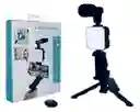 Estabilizador Celular Soporte Luz Led Micrófono Con Control