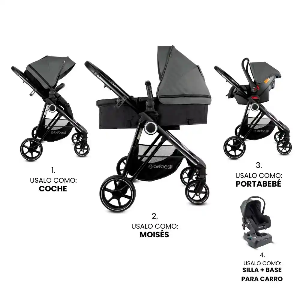 Bebésit Coche Trave System Cosmos Gray 5284gy