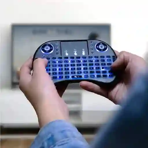 Mini Teclado Control Para Tv Y Juegos Inalambrico Recargable
