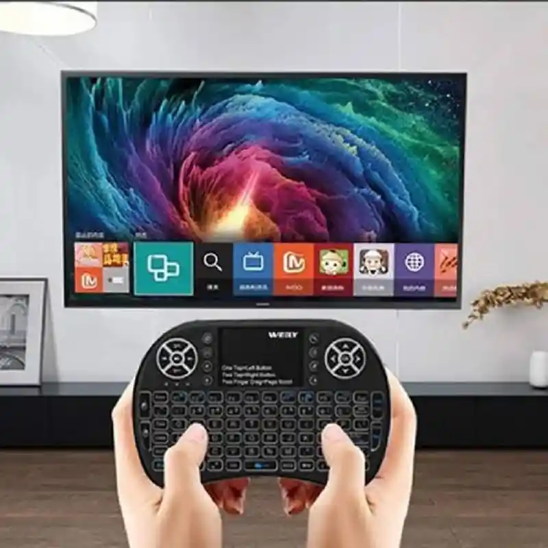 Mini Teclado Control Para Tv Y Juegos Inalambrico Recargable