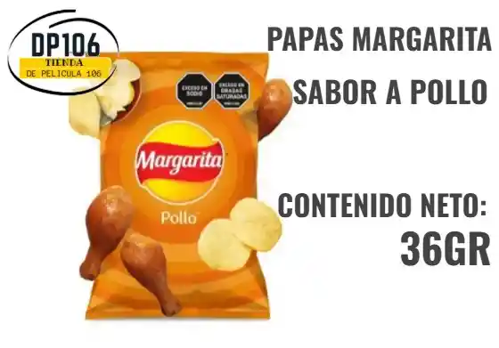 Papas Margarita Pollo X 36 Gr. Paquete Personal Pasabocas