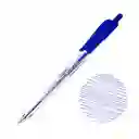 Esfero Kilométrico Retráctil Punta Media Azul Caja X12