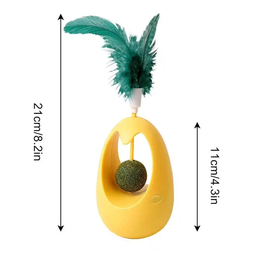 Juguete Interactivo Con Pluma Y Catnip Hierba Para Gatos