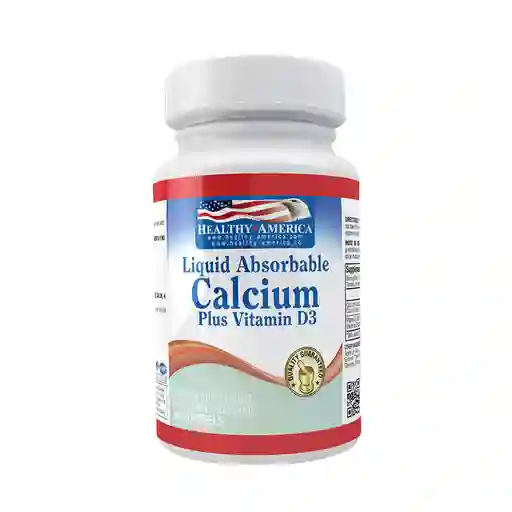 Liquid Absorbable Calcium 1200mg Plus Vitamin D3 X60 Softgels Healthy America