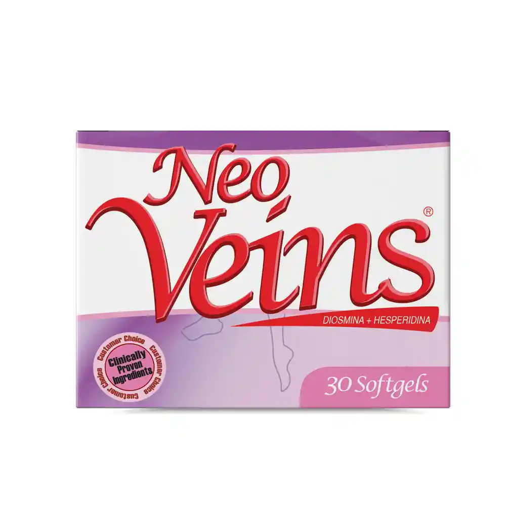 Neoveins™ 500mg (diosmin Complex 90% Diosmin & 10% Hesperidin) X30 Softgels Healthy America