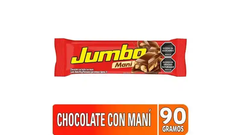 Chocolatina Jumbo Maní 90g