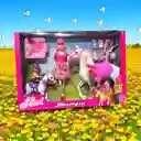 Muñeca Jinete Caballo Cuidado Accesorios Juguete Niñas