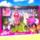 Muñeca Jinete Caballo Cuidado Accesorios Juguete Niñas