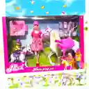 Muñeca Jinete Caballo Cuidado Accesorios Juguete Niñas