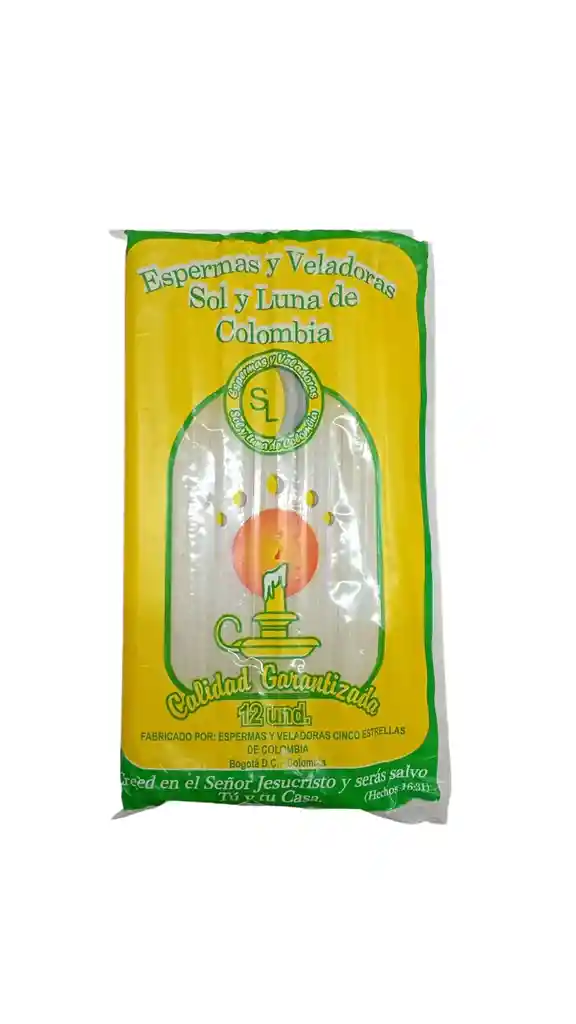 Vela Esperma 12 Unidades