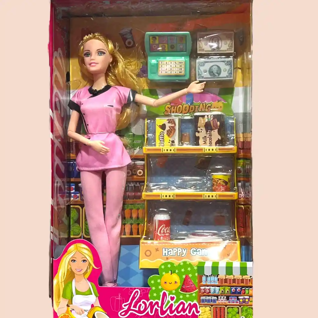 Muñeca Tipo Barbie Juguete Lorlian Para Niñas Supermercado