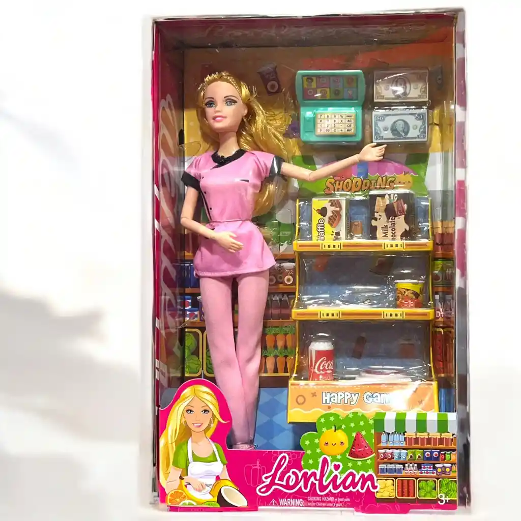 Muñeca Tipo Barbie Juguete Lorlian Para Niñas Supermercado
