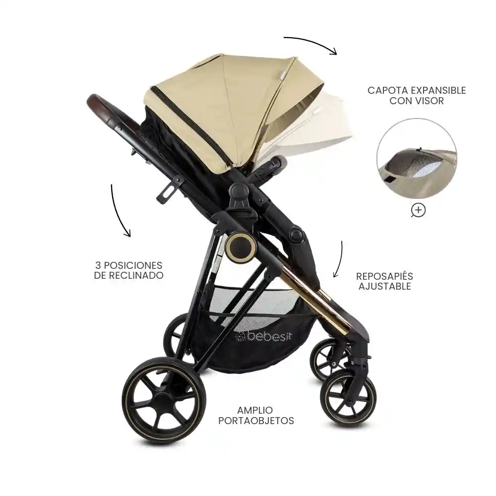 Bebesit Coche Travel System Cosmos Beige