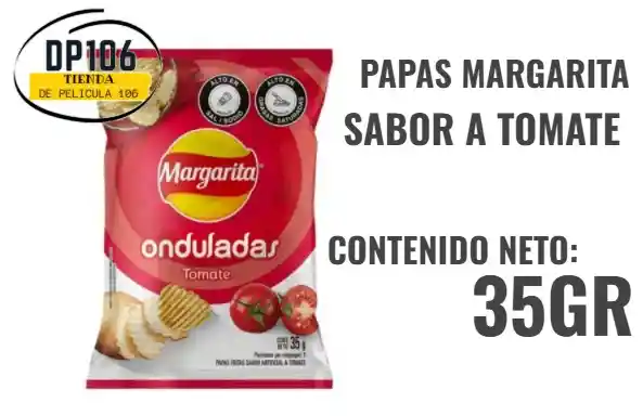 Papas Margarita Tomate X 36 Gr. Paquete Personal Pasabocas