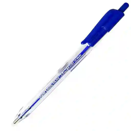 Esfero Kilométrico Retráctil Punta Media Azul