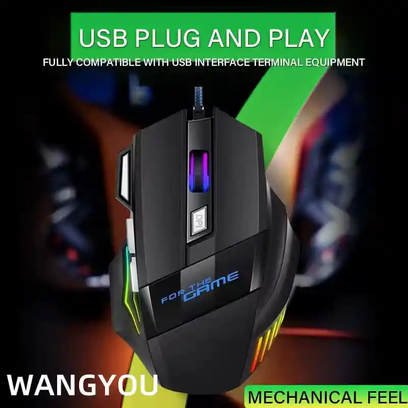 Mouse Gamer X7 Usb 7 Botones Optico Luz Led Multicolor