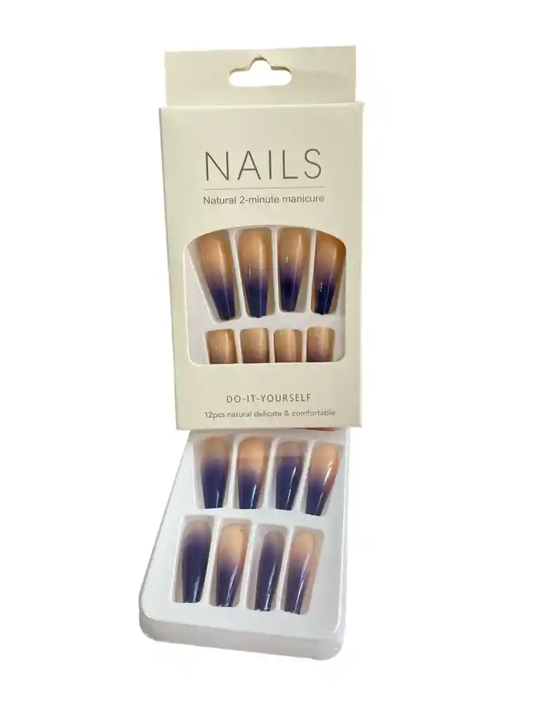 Kit Completo De Uñas Postizas Do It Yourself Nails Malva - Uñas Press On Con Adhesivo - Ref 1