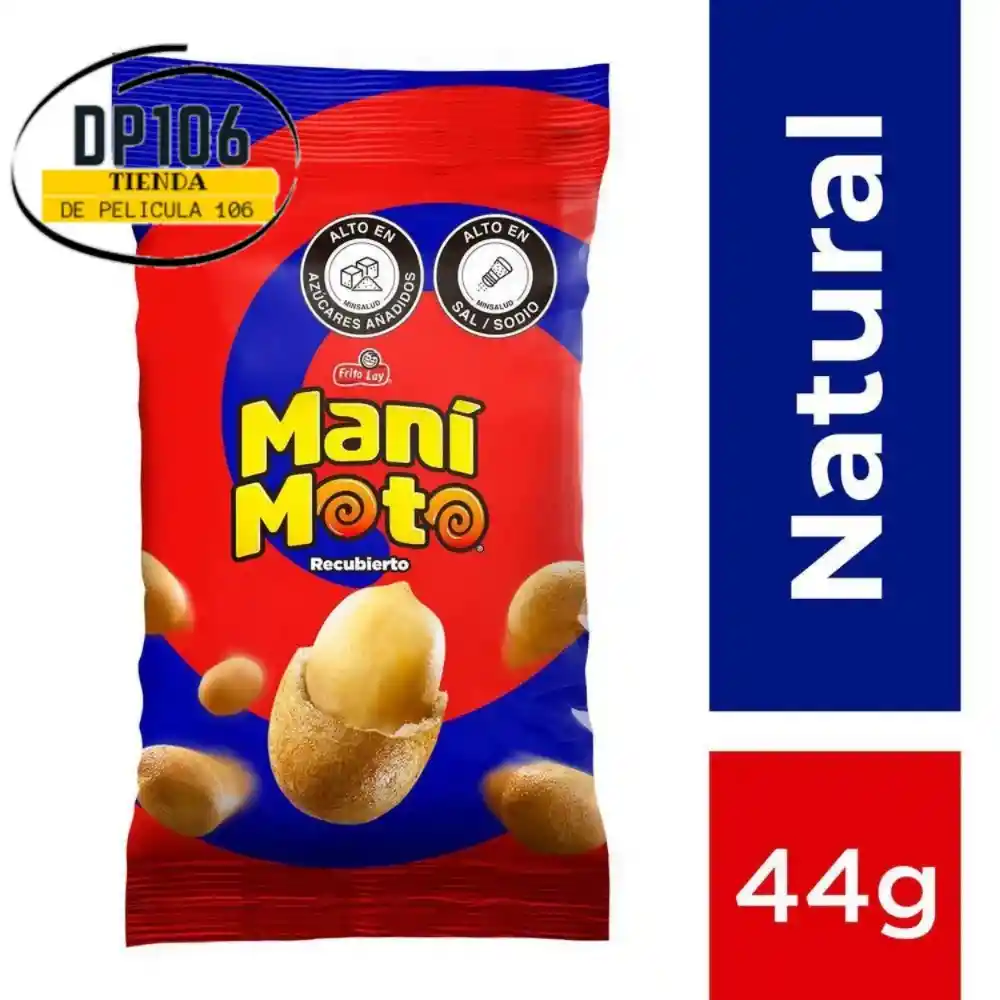 Mani Moto Natural X 44 Gr. Paquete Personal Pasabocas