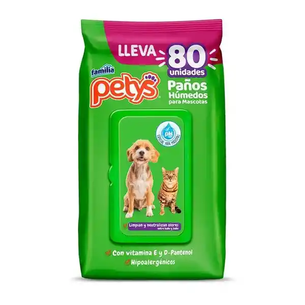 Pañitos Humedos X 80 Uni Petys